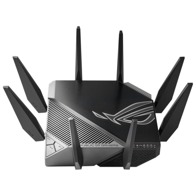 ASUS ROG Rapture GT-AXE11000 Tri Band WiFi 6E Router Gaming estendibile con Mobile Tethering, alternativa ai Router 4G 5G, 2.5G WAN-LAN Ethernet, Game Boost, Sicurezza di Rete per Tutti Dispositivi