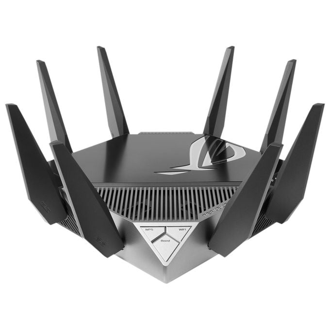 ASUS ROG Rapture GT-AXE11000 Tri Band WiFi 6E Router Gaming estendibile con Mobile Tethering, alternativa ai Router 4G 5G, 2.5G WAN-LAN Ethernet, Game Boost, Sicurezza di Rete per Tutti Dispositivi