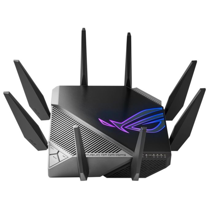 ASUS ROG Rapture GT-AXE11000 Tri Band WiFi 6E Router Gaming estendibile con Mobile Tethering, alternativa ai Router 4G 5G, 2.5G WAN-LAN Ethernet, Game Boost, Sicurezza di Rete per Tutti Dispositivi