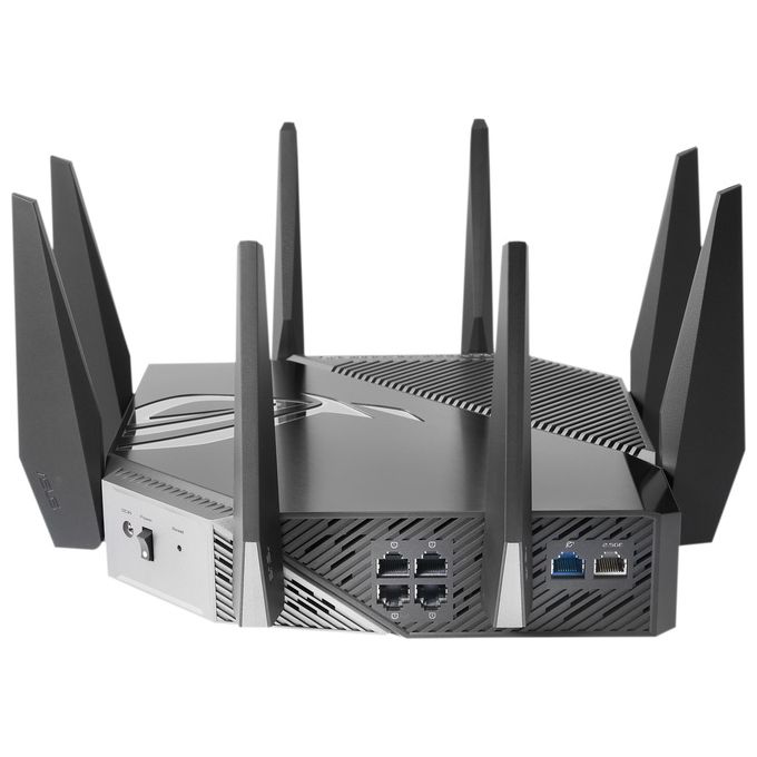 ASUS ROG Rapture GT-AXE11000 Tri Band WiFi 6E Router Gaming estendibile con Mobile Tethering, alternativa ai Router 4G 5G, 2.5G WAN-LAN Ethernet, Game Boost, Sicurezza di Rete per Tutti Dispositivi