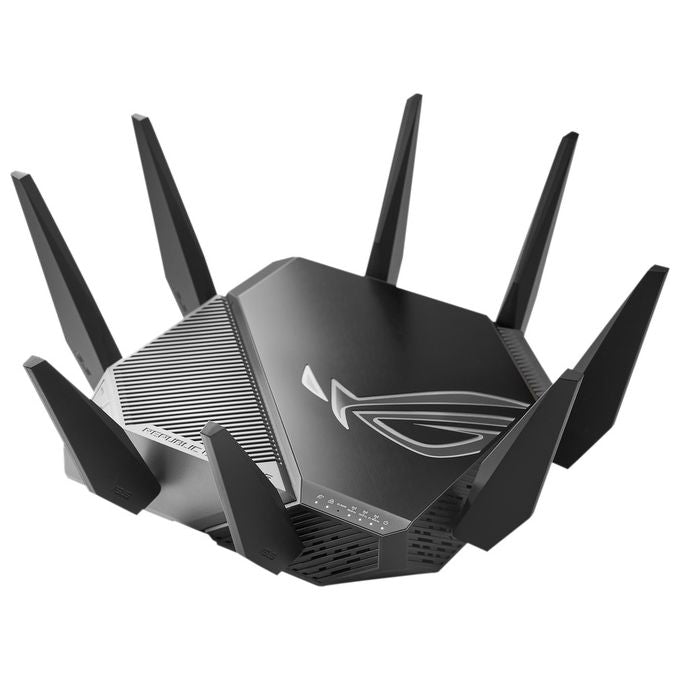 ASUS ROG Rapture GT-AXE11000 Tri Band WiFi 6E Router Gaming estendibile con Mobile Tethering, alternativa ai Router 4G 5G, 2.5G WAN-LAN Ethernet, Game Boost, Sicurezza di Rete per Tutti Dispositivi