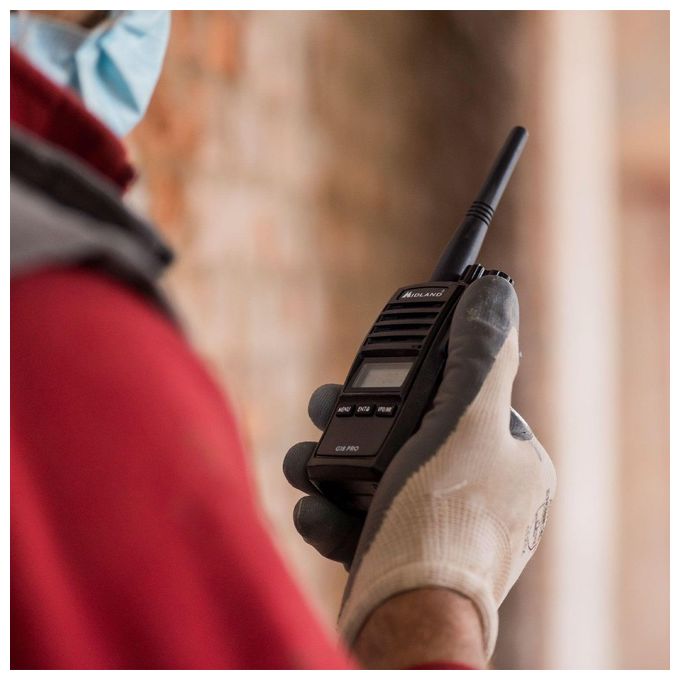 Midland G18 PRO Radio Ricetrasmittente Walkie Talkie PMR 446 Standard Militare MIL-STD-810G
