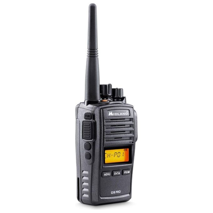 Midland G18 PRO Radio Ricetrasmittente Walkie Talkie PMR 446 Standard Militare MIL-STD-810G