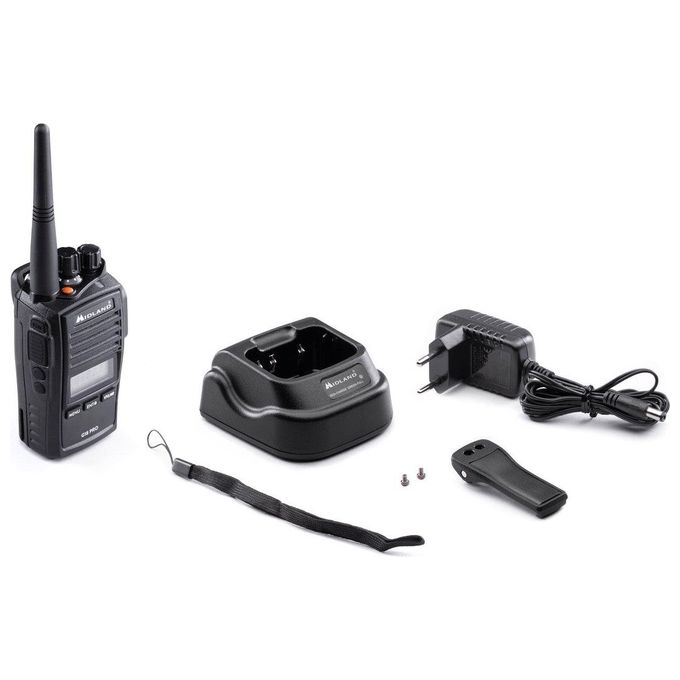 Midland G18 PRO Radio Ricetrasmittente Walkie Talkie PMR 446 Standard Militare MIL-STD-810G