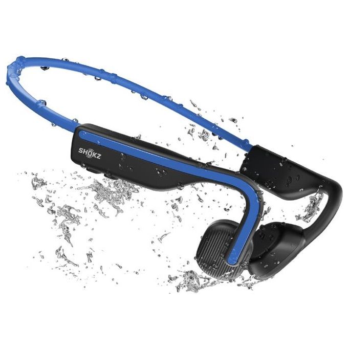 Shokz OpenMove, Cuffie Wireless a Conduzione Ossea, Bluetooth, Blu