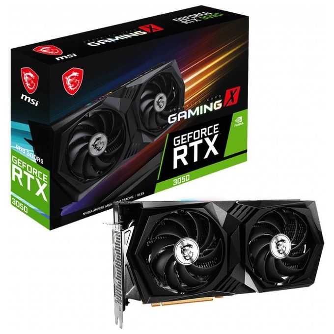 MSI GeForce RTX 3050 GAMING X 8G NVIDIA GeForce RTX 3050 8Gb GDDR6
