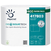 Papernet Confezione 7x4 Carta Igienica 1 Velo 850s Dissolve Tech