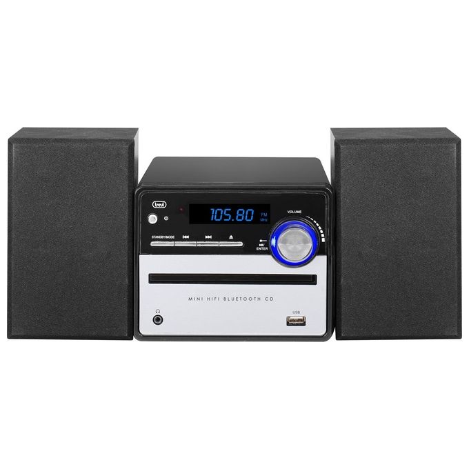 Trevi HCX 10F6 Mini Impianto Audio Domestico 20W Nero-Argento