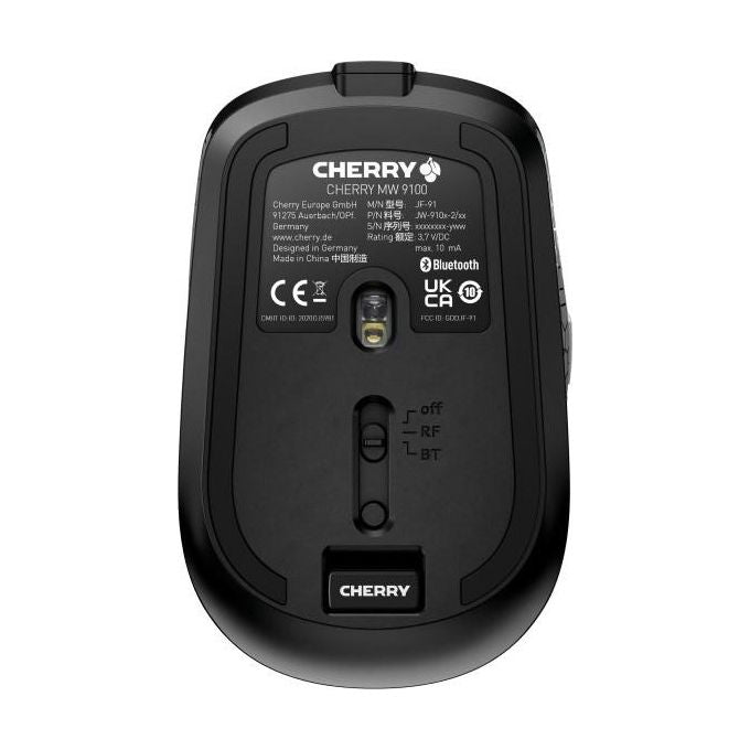 Cherry MW 9100 Mouse Ambidestro Rf Senza Fili  Bluetooth 2400 Dpi