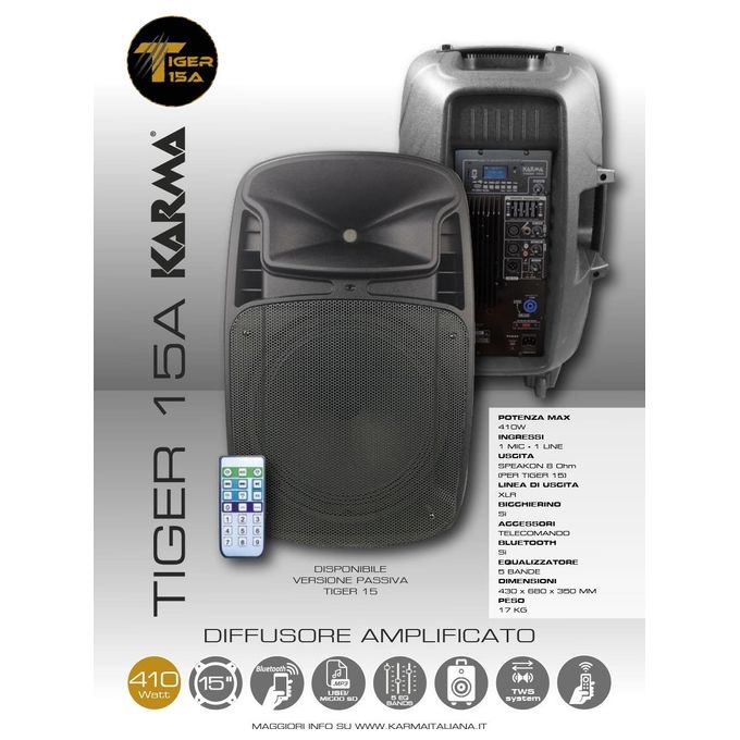 Karma Box Tiger 15A Bluetooth 410W Usb