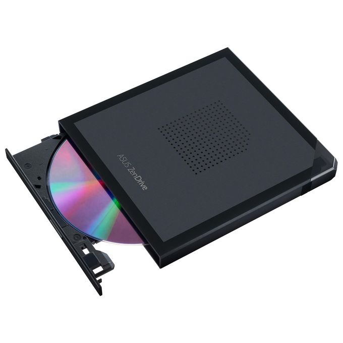 ASUS ZenDrive V1M Masterizzatore Esterno USB-C, Compatibile con Windows 11 e Mac OS, Supporto M-Disc, Software di Backup Incluso, Cavo Collegamento Integrato, Dvd-R 8X, Dvd-RW 8X, CD 24x, Nero