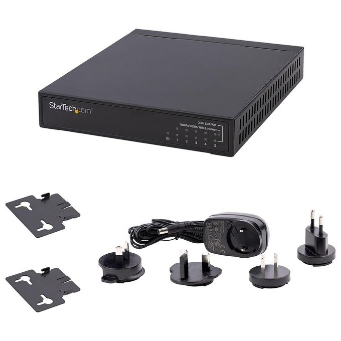 StarTech.com Switch 2.5g Unmanaged 5 Porte Splitter Ethernet Multi-Gigabit Auto-mdix 9K Jumbo