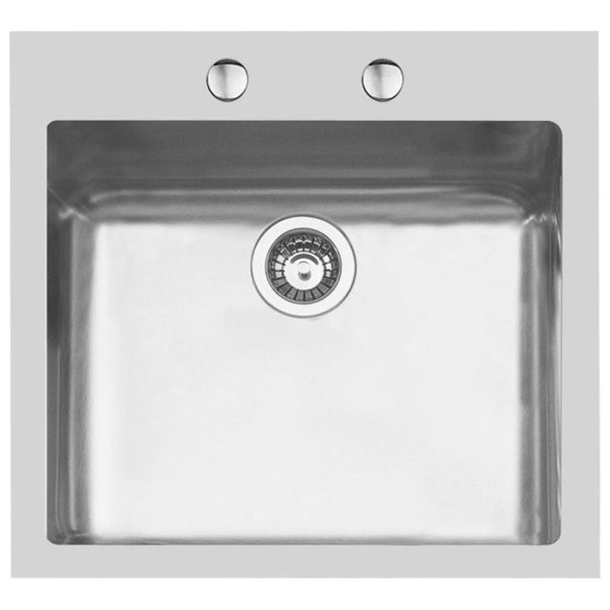 Foster 2265 050 KE Filotop Lavello Acciaio Inox Spazzolato da incasso Filotop 1 Vasca 56x52cm