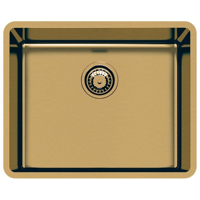 Foster 2155 859 KE Gold Lavello Acciaio inox Spazzolato da incasso Sottotop 1 Vasca 54,4x44,4cm