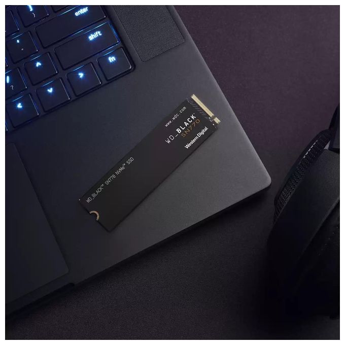 Western Digital Black SN770 SSD NVMe 1TB M.2 2280 PCIe 4.0 per PC