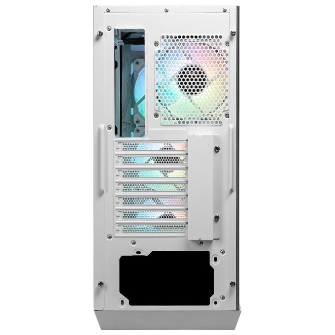 MSI MPG GUNGNIR 110R - Case PC Mid Tower, 4 ventole ARGB da 120 mm, scheda di controllo ARGB da 1 a 6, USB Type-C, vetro temperato, MSI Center, ATX, MATX, mini-ITX