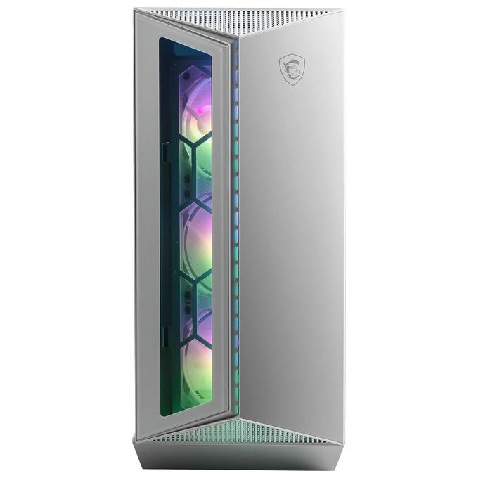 MSI MPG GUNGNIR 110R - Case PC Mid Tower, 4 ventole ARGB da 120 mm, scheda di controllo ARGB da 1 a 6, USB Type-C, vetro temperato, MSI Center, ATX, MATX, mini-ITX