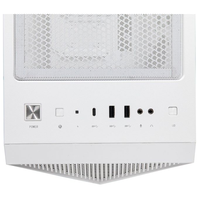 MSI MPG GUNGNIR 110R - Case PC Mid Tower, 4 ventole ARGB da 120 mm, scheda di controllo ARGB da 1 a 6, USB Type-C, vetro temperato, MSI Center, ATX, MATX, mini-ITX
