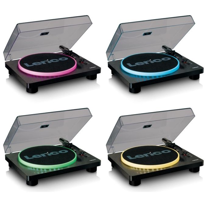 Lenco LS-50LED Giradischi con Altoparlante Nero
