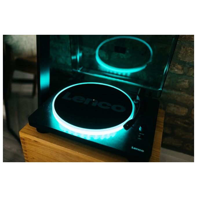 Lenco LS-50LED Giradischi con Altoparlante Nero