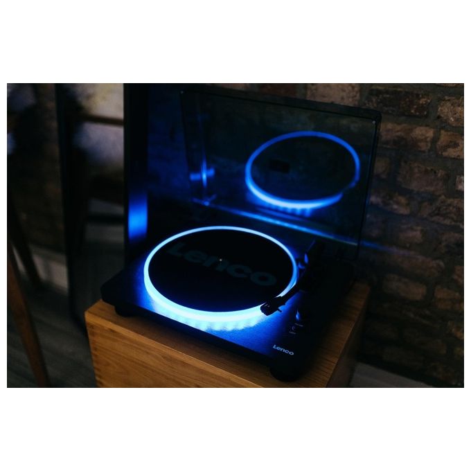 Lenco LS-50LED Giradischi con Altoparlante Nero