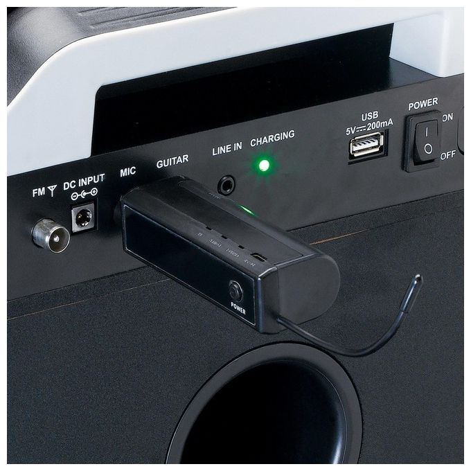 Lenco MCW-011BK Microfono Wireless con Ricevitore