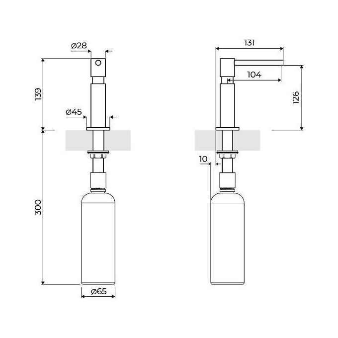 Foster 8520 100 Dispenser Evo Cromato Distributore da incasso per detersivo-sapone liquido
