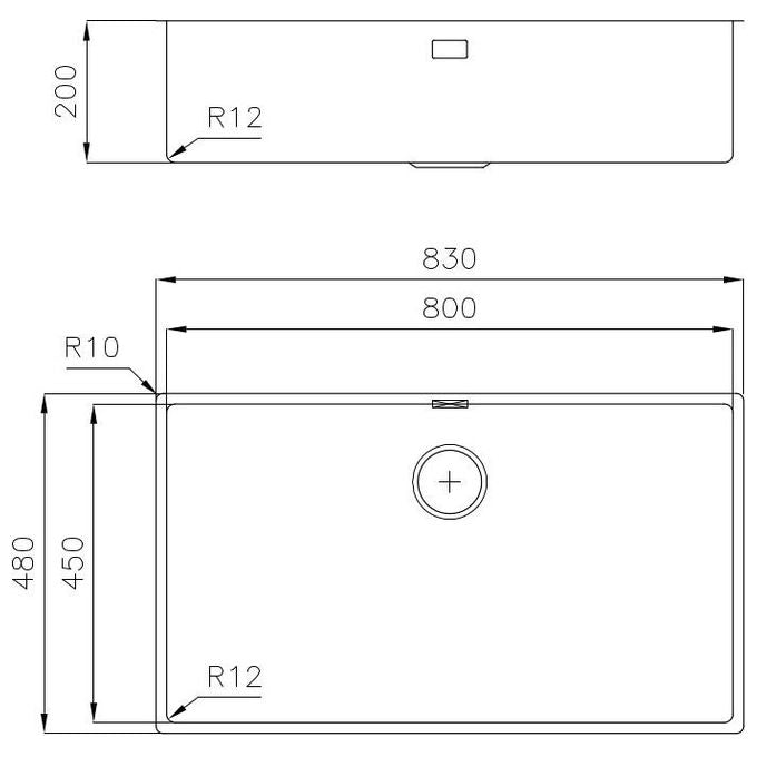 Foster 3143 850 Serie 45 Lavello Acciaio Inox Spazzolato da incasso Sottotop 1 Vasca Oversize 83x48cm
