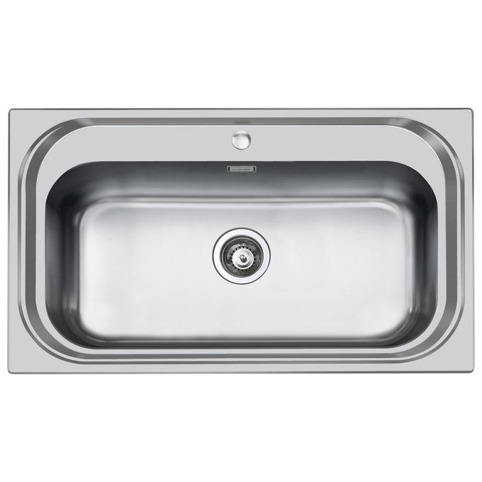 Foster 1180 150 S1000 Lavello Acciaio Inox Spazzolato da incasso Semifilo 1 Vasca 86,5x50,5cm