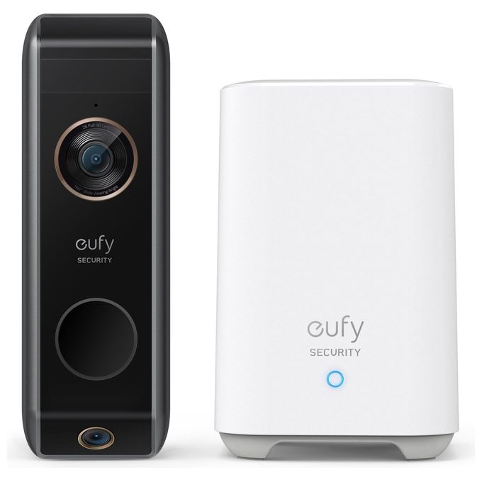 Eufy E8213 Security Video Doorbell 2 Pro con Homebase, doppio rilevamento del movimento, rilevamento dei pacchetti, 2K HD, riconoscimento famiglia,