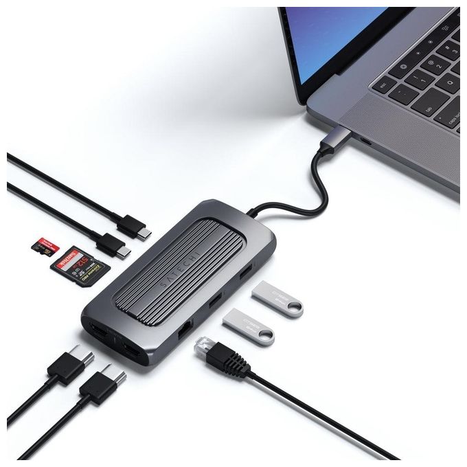 Satechi Usb-C Multiport Mx Adapter Space Gray