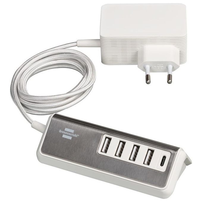 Brennenstuhl USB Multi Charger con 1.5mt 4xUSB Tipo A  1x Tipo C