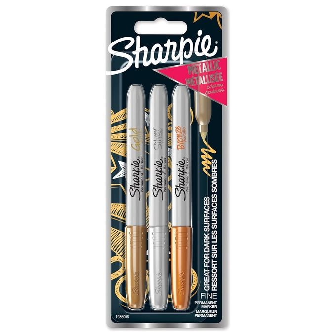 Sharpie Metallic Marker F Oro-Argento-Bronzo