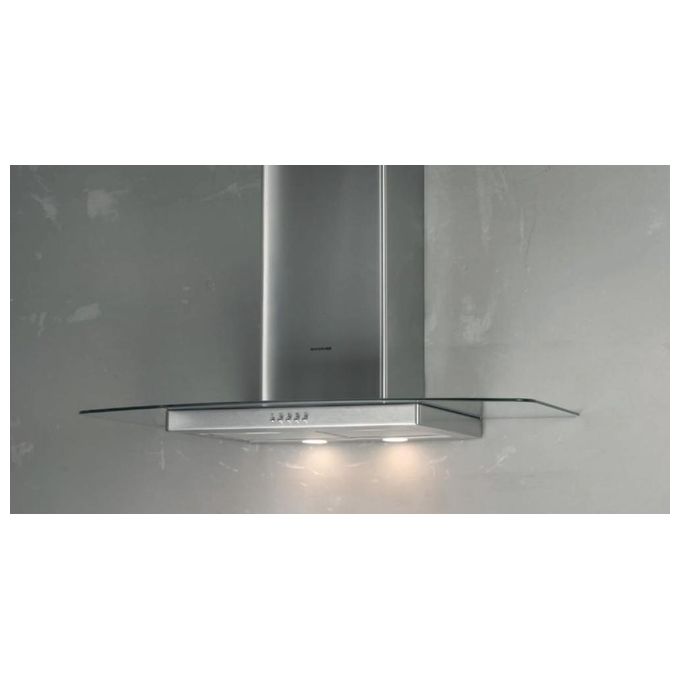 Silverline 3110.9 Cappa a parete Aspirante Pulsante a pressione Classe energetica C 3 Velocita' Portata 560 m³-h 90cm Inox e Vetro Temperato