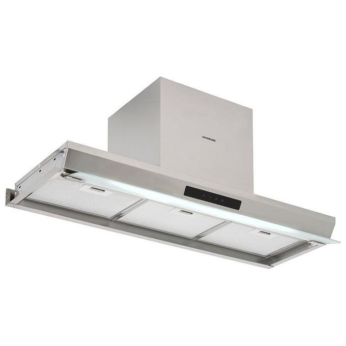 Silverline 3129.2 Cappa ad Incasso Aspirante-Filtrante Controllo touch Sensore a vapore Drop control Classe energetica A Sottopensile 3 velocita' Portata 628 m3-h 120cm Acciaio inox