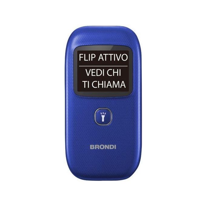 Brondi Window Telefono Cellulare con Apertura a Conchiglia e Flip Attivo Dual Sim 1.77'' Blu