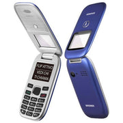Brondi Window Telefono Cellulare con Apertura a Conchiglia e Flip Attivo Dual Sim 1.77'' Blu