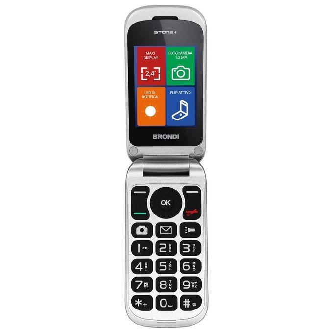 Brondi Stone Apertura a Conchiglia e Flip Attivo Dual Sim 2.4'' Nero