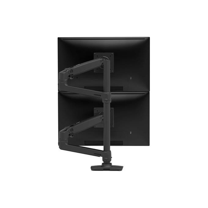 Ergotron Lx Kit Montaggio Perno Verticale Alto Braccio a Doppio Impilamento Per 2 Display Lcd Nero Opaco Dimensione Schermo: Fino a 40'' Montabile Su Desk
