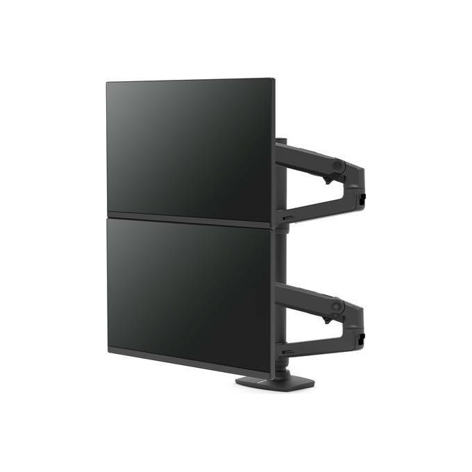 Ergotron Lx Kit Montaggio Perno Verticale Alto Braccio a Doppio Impilamento Per 2 Display Lcd Nero Opaco Dimensione Schermo: Fino a 40'' Montabile Su Desk