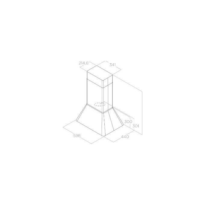 Elica IKONA BL MAT-A-60 Cappa a Isola sospesa Classe energetica A Aspirante Portata 610 m³-h Nero effetto soft touch PRF0164784