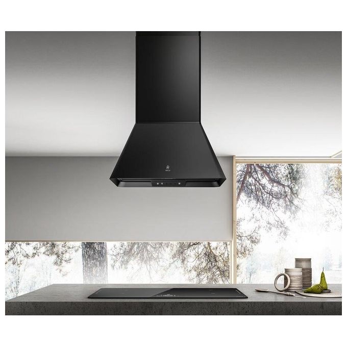 Elica IKONA BL MAT-A-60 Cappa a Isola sospesa Classe energetica A Aspirante Portata 610 m³-h Nero effetto soft touch PRF0164784