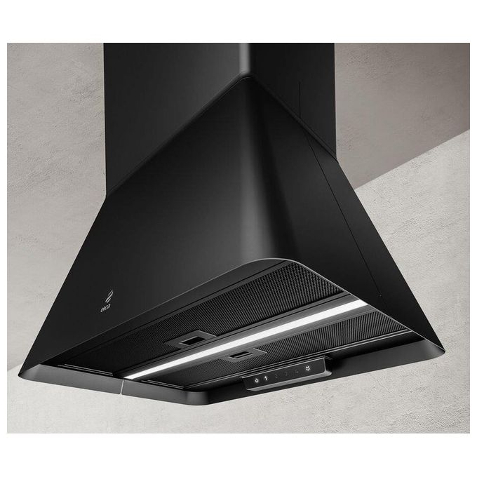 Elica IKONA BL MAT-A-60 Cappa a Isola sospesa Classe energetica A Aspirante Portata 610 m³-h Nero effetto soft touch PRF0164784