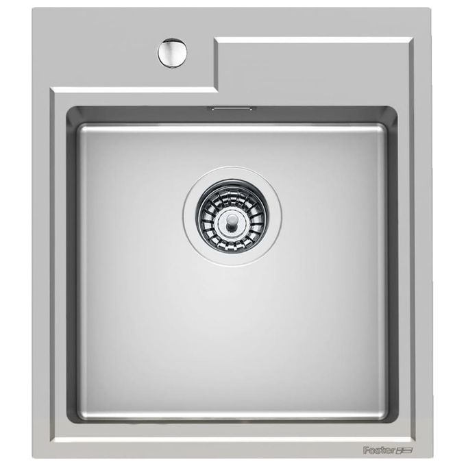 Foster 4151 050 Fortyfour Lavello Acciaio Inox Spazzolato da Incasso 1 Vasca 44x50cm