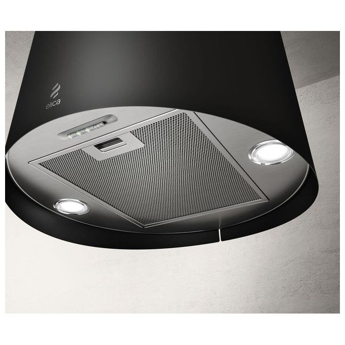 Elica JUNO BL-F-50 Cappa Sospesa Classe energetica A 3 Velocita' Filtrante Illuminazione LED 50 cm Nero PRF0071970D