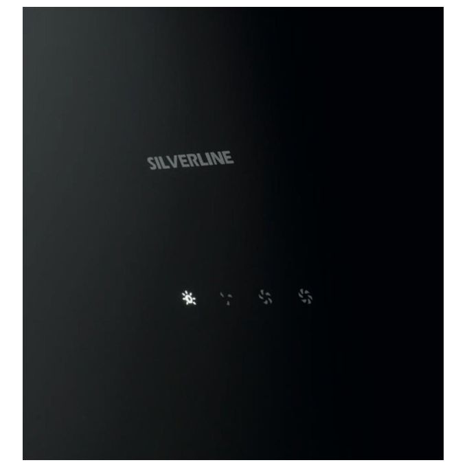 Silverline Soho Cappa Cucina Filtrante a Parete Larghezza 90 cm Funzione Anticondensa colore Nero