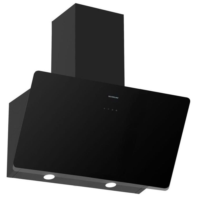 Silverline Soho Cappa Cucina Filtrante a Parete Larghezza 90 cm Funzione Anticondensa colore Nero