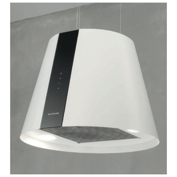 Silverline 4386.5.733.01 Cappa a isola Lampadario Filtrante Classe energetica A 3 Velocita' Portata 659m3-h 50cm Bianco Perla