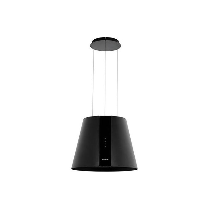 Silverline 4386.5.733.02 Cappa a Isola Sospesa Filtrante Con telecomando Classe Energetica A 3 velocita' Portata 659m3-h 50cm Nero Opaco