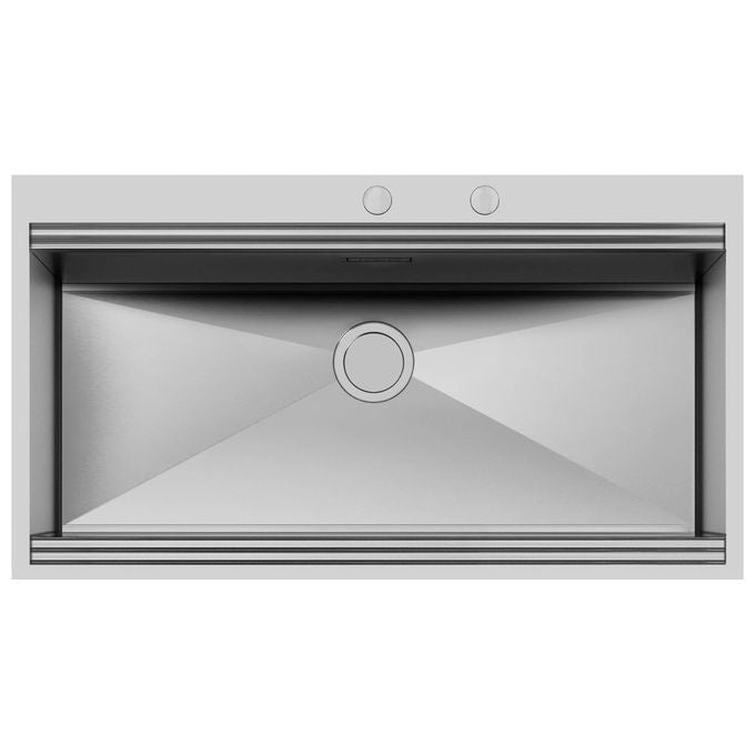 Foster 1018 050 Milano Lavello Acciaio Inox Spazzolato da incasso Filotop 1 Vasca 102,4x56cm